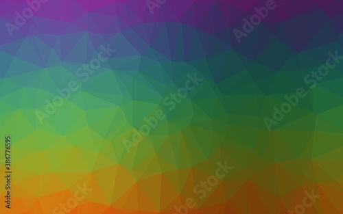 Dark Multicolor, Rainbow vector polygonal template. © Dmitry