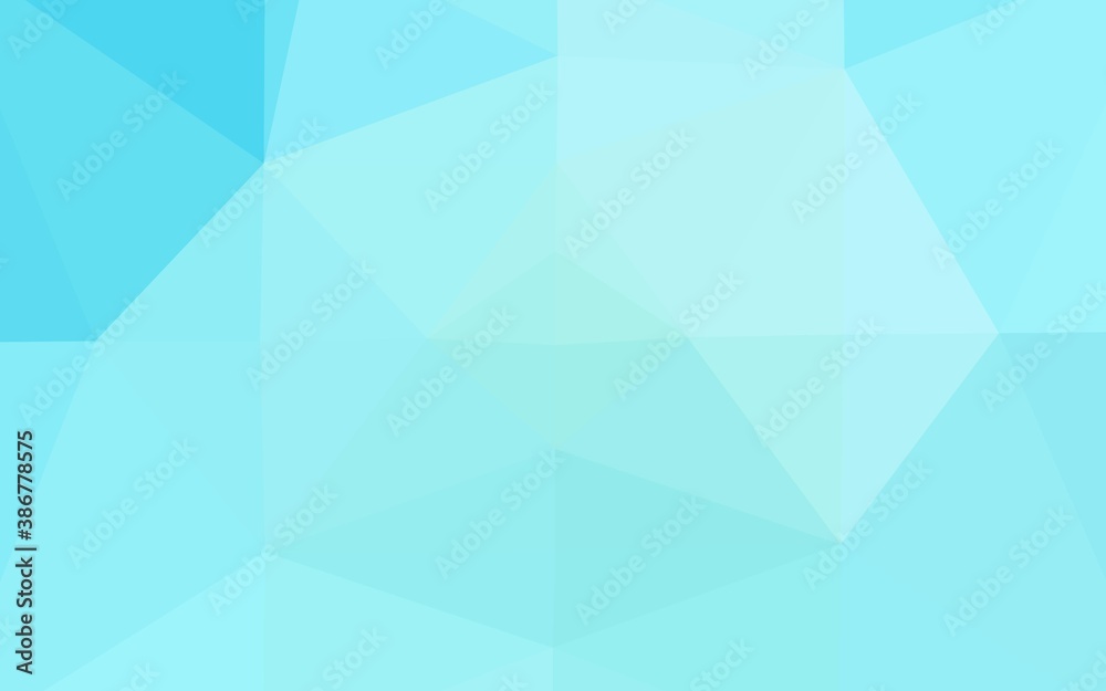 Light BLUE vector shining triangular pattern. Light BLUE vector shining triangular pattern.