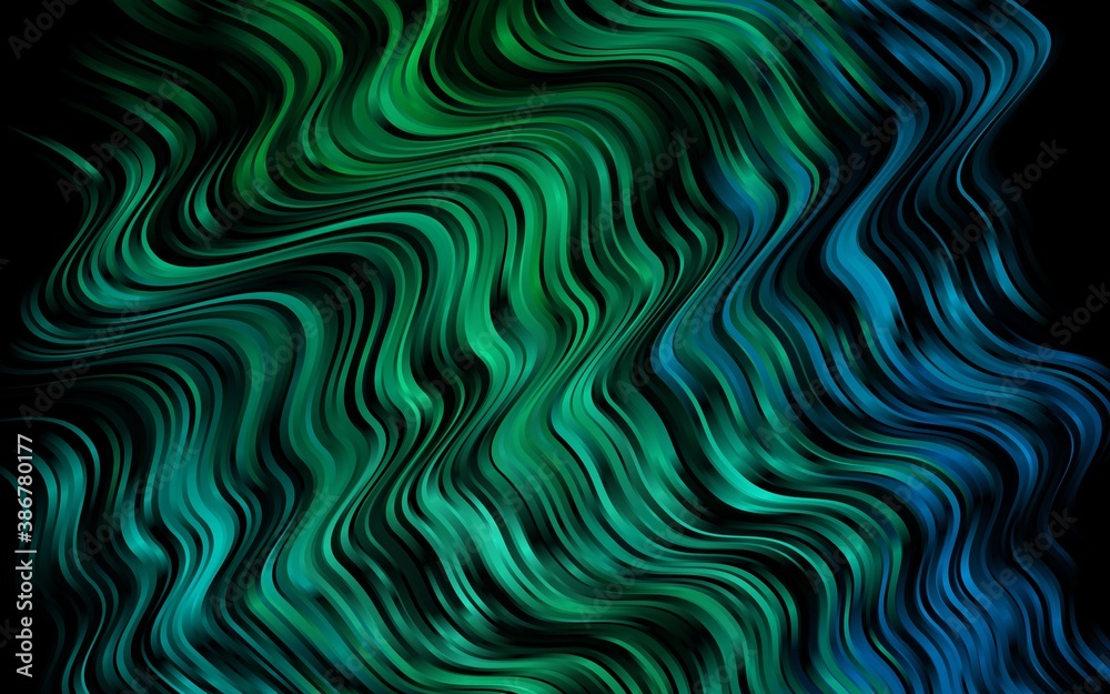 Light Blue, Green vector background with bent ribbons. Light Blue, Green vector background with bent ribbons.