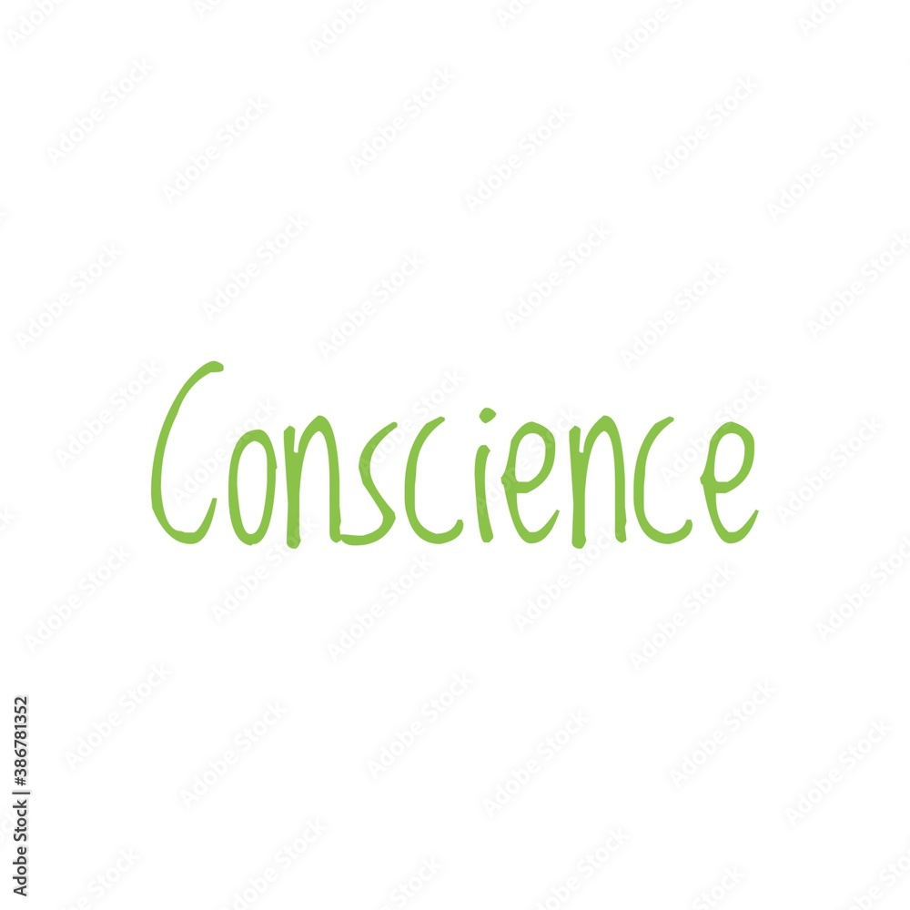 Eco Conscience Lifestyle Word Quote Lettering Illustration Eco Conscience Lifestyle Word Quote Lettering Illustration