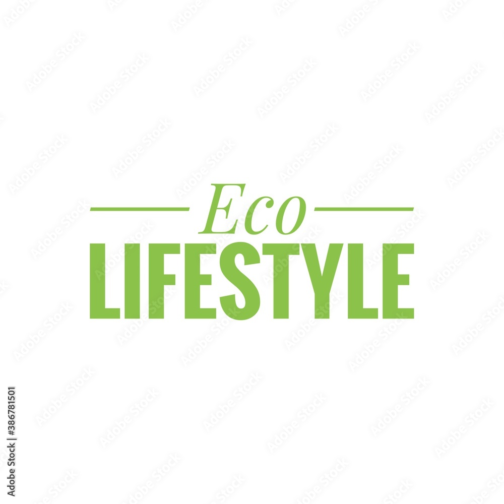 Eco Conscience Lifestyle Word Quote Lettering Illustration Eco Conscience Lifestyle Word Quote Lettering Illustration