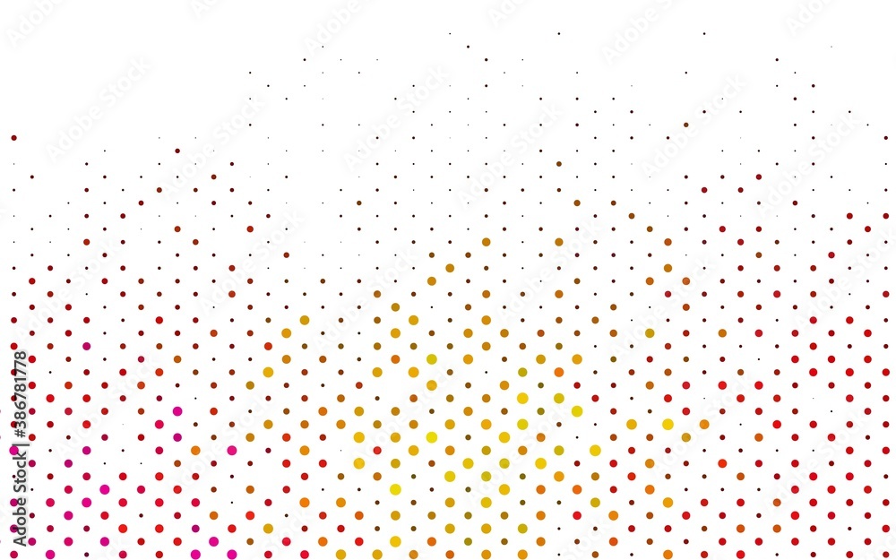 Light Pink, Yellow vector cover with spots. Light Pink, Yellow vector cover with spots.