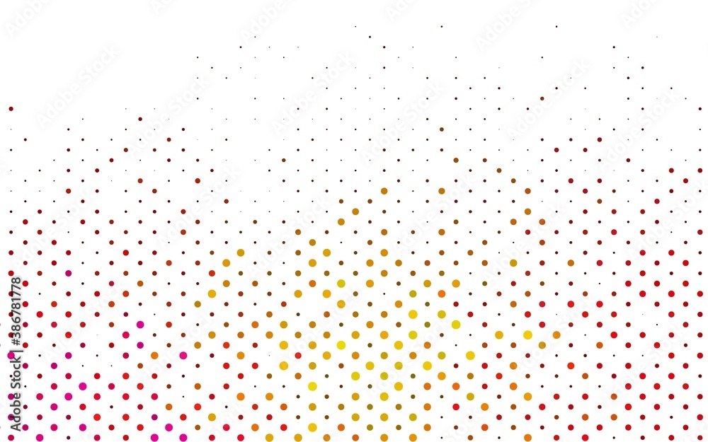 Light Pink, Yellow vector cover with spots.