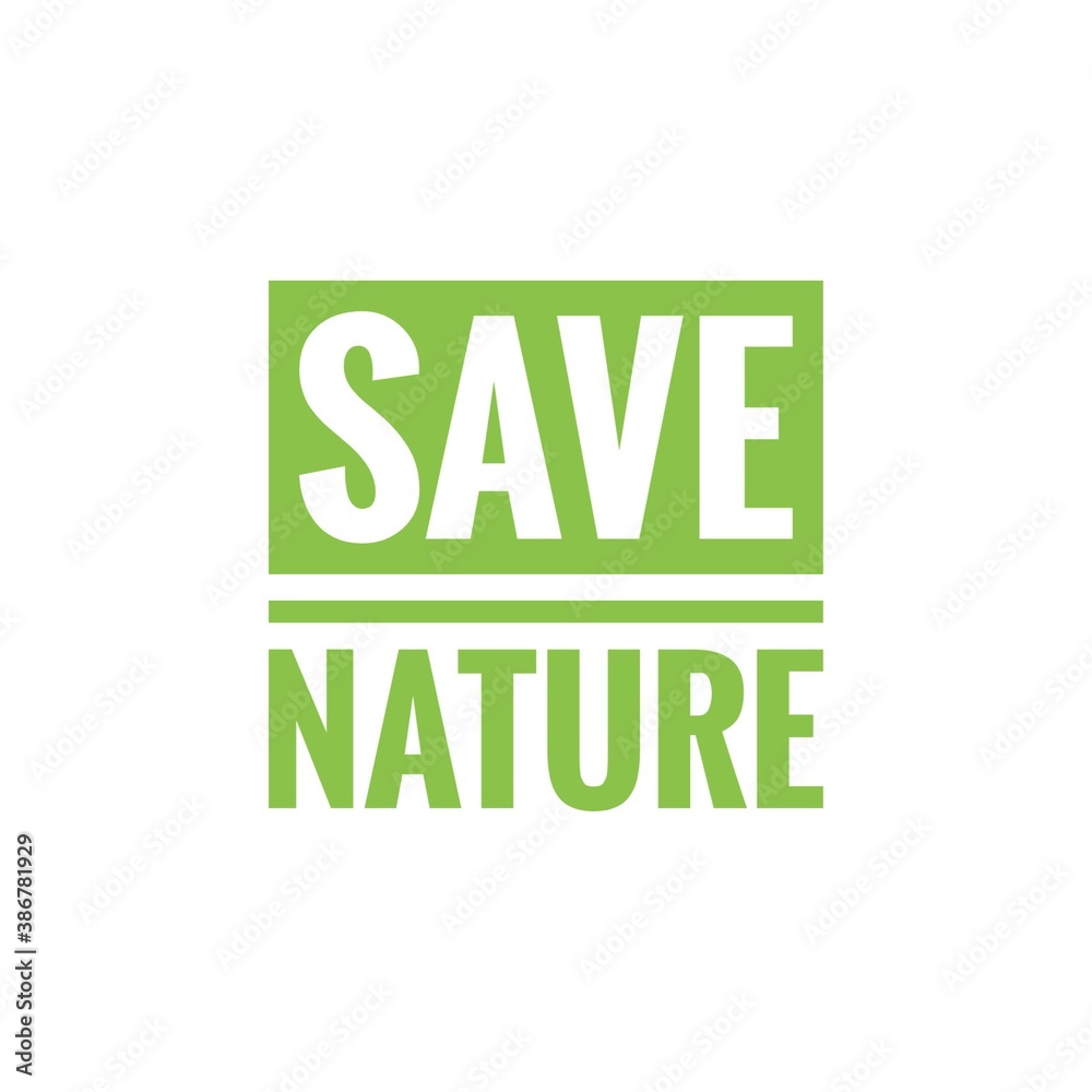 Fototapeta premium Eco Conscience Lifestyle Word Quote Lettering Illustration