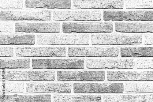 White stone brick wall seamless background and pattern texture