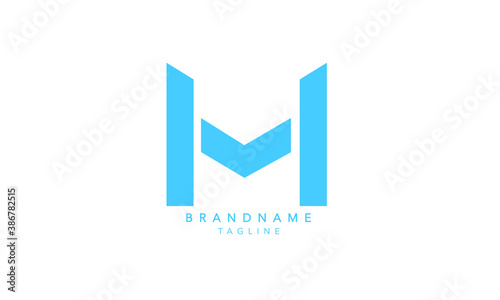 Alphabet letters Initials Monogram logo MH, HM, M and H