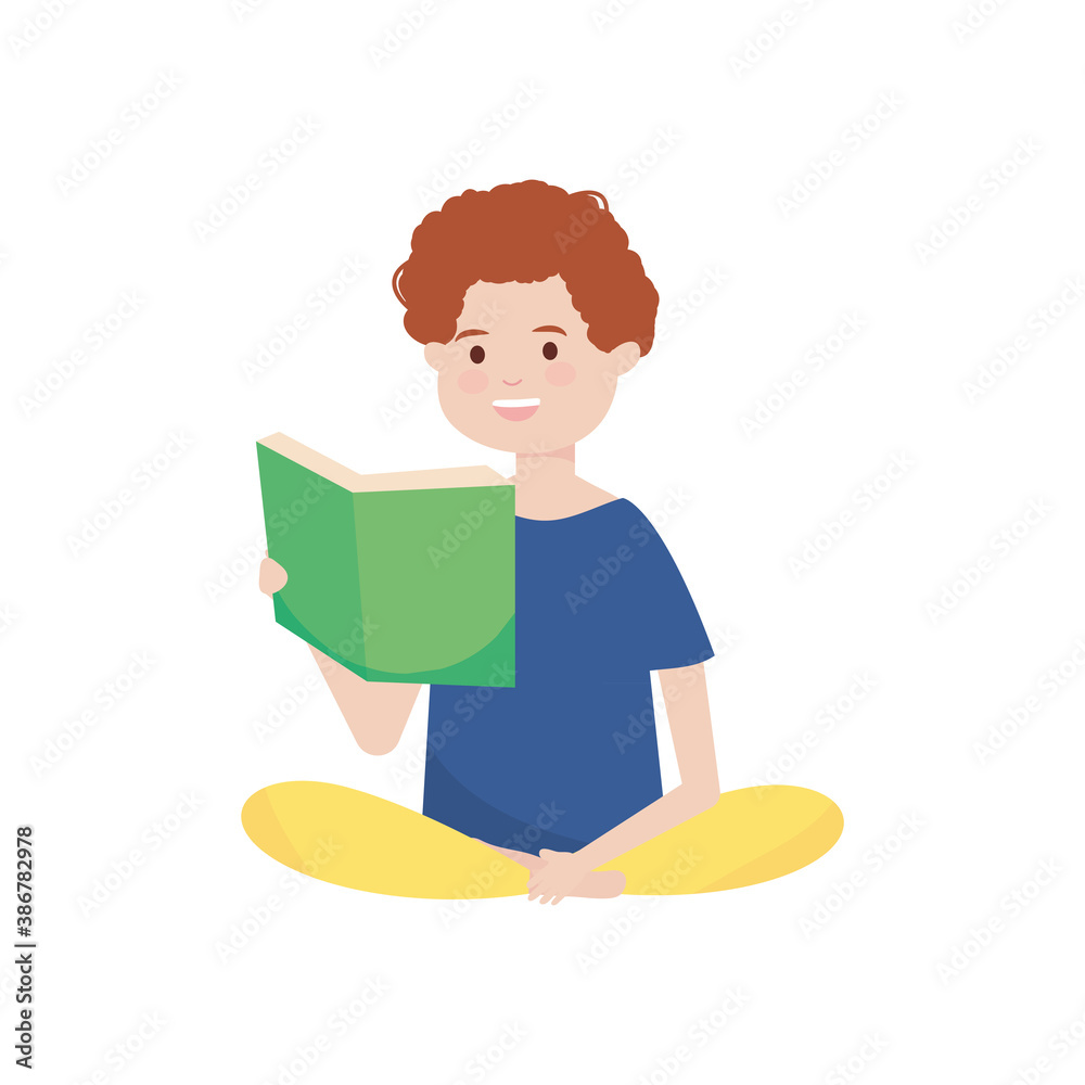 Boy poses in concept pictures with an open book Stock Photo - Alamy