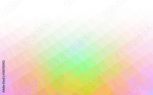 Light Multicolor  Rainbow vector blurry triangle texture.