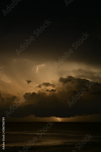 electric storm over the sea