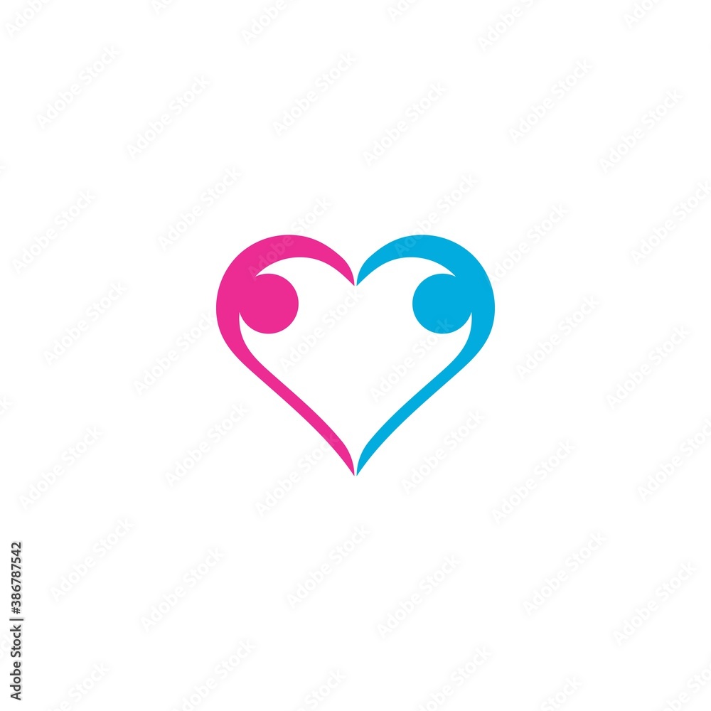 Adoption and community care Logo template vector Adoption and community care Logo template vector