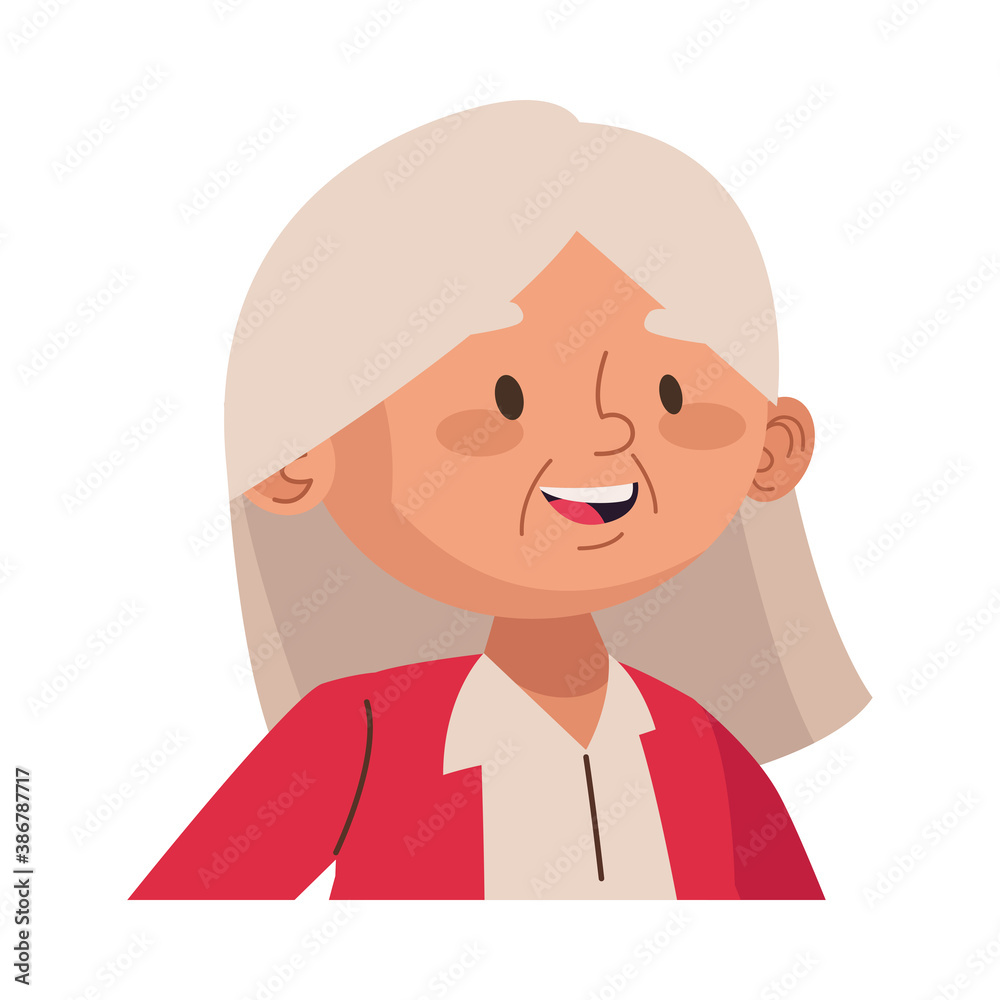 cute old woman avatar character cute old woman avatar character