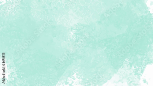 fresh green watercolor surface with splatters on white background, vector illustration