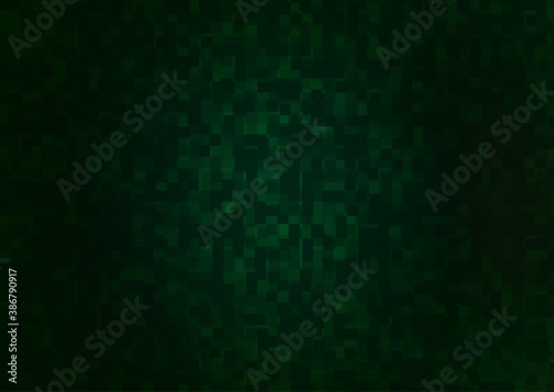 Dark Green vector backdrop with rectangles, squares.