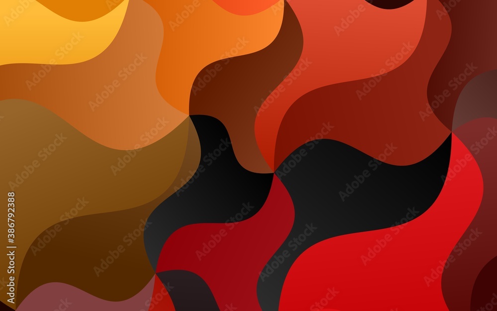 Dark Black vector pattern with curved circles. Dark Black vector pattern with curved circles.