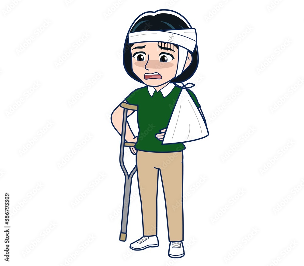 Beautiful woman in a green clothes