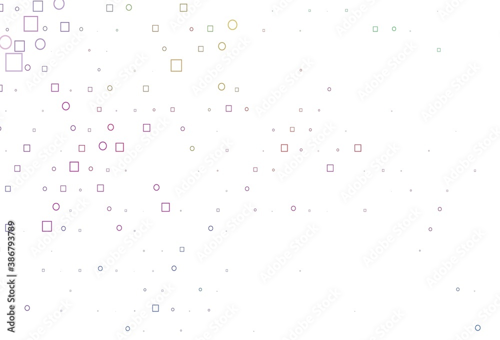 Light Multicolor, Rainbow vector layout with circle spots, cubes.