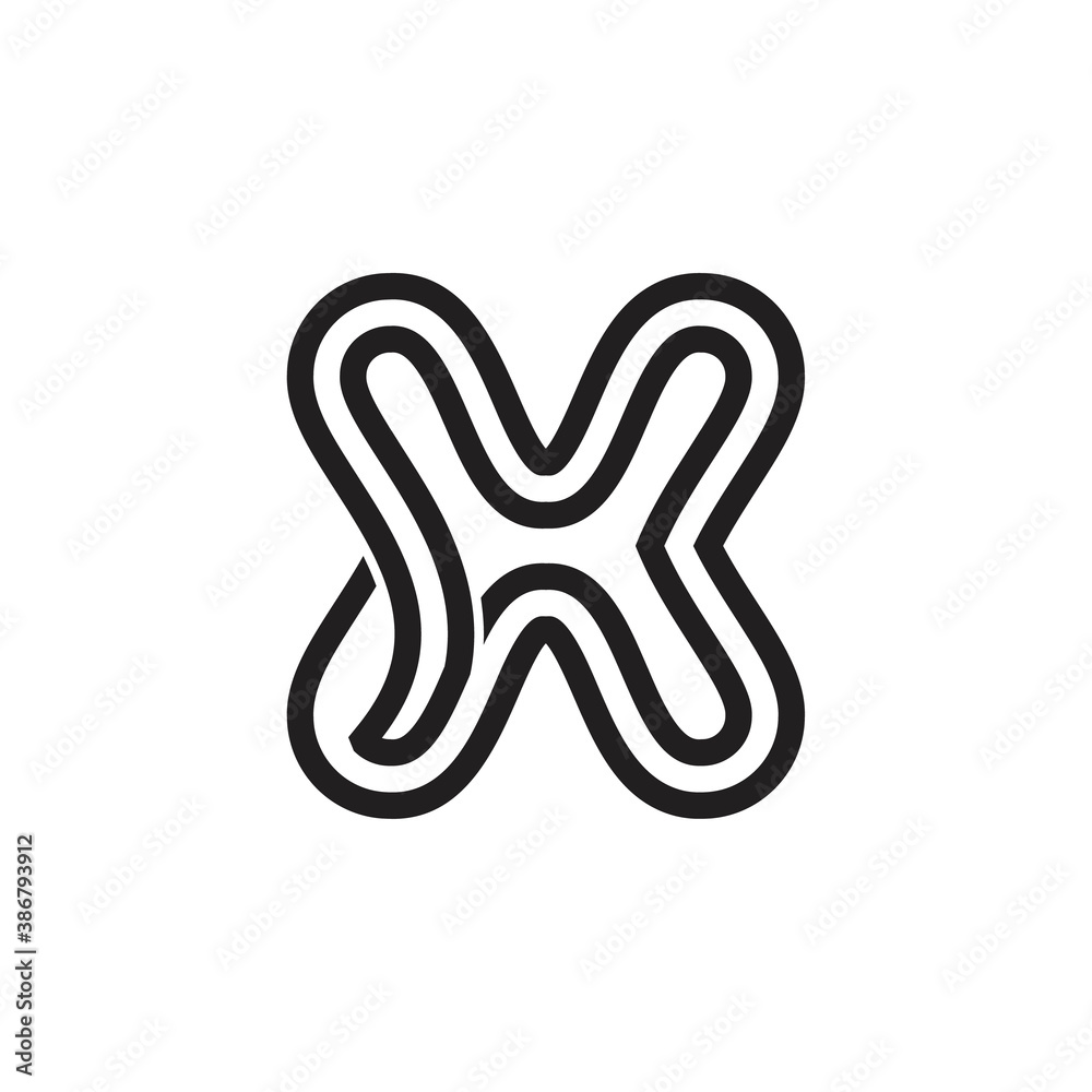MX letter or X letter logo design vector MX letter or X letter logo design vector