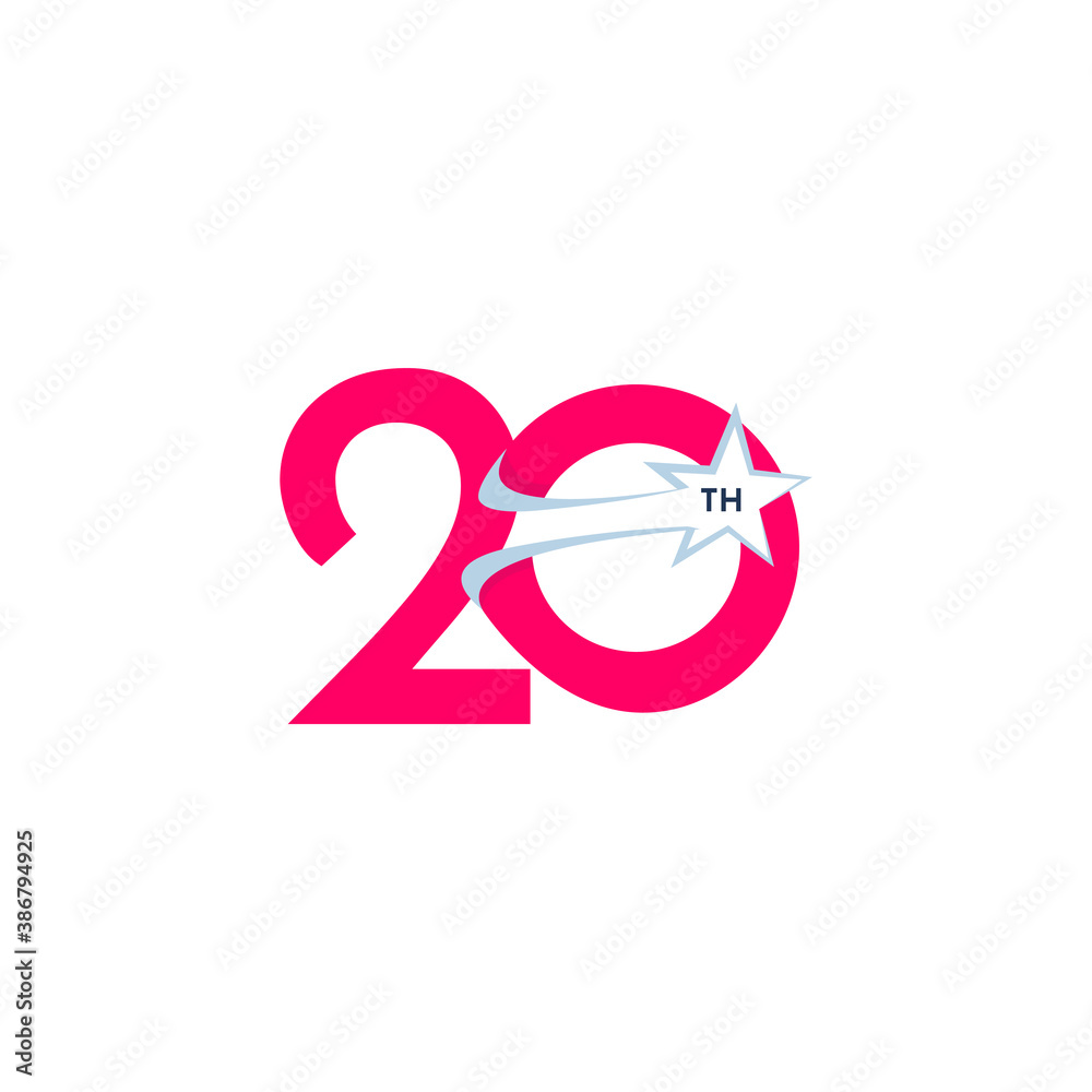 20 Th Anniversary Celebration Vector Template Design Illustration 20 Th Anniversary Celebration Vector Template Design Illustration