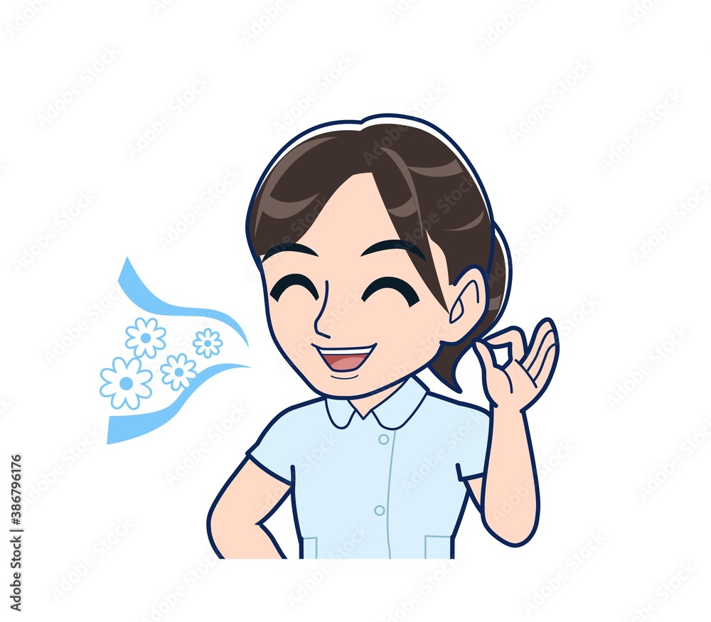 Nurse in a light blue uniform Nurse in a light blue uniform