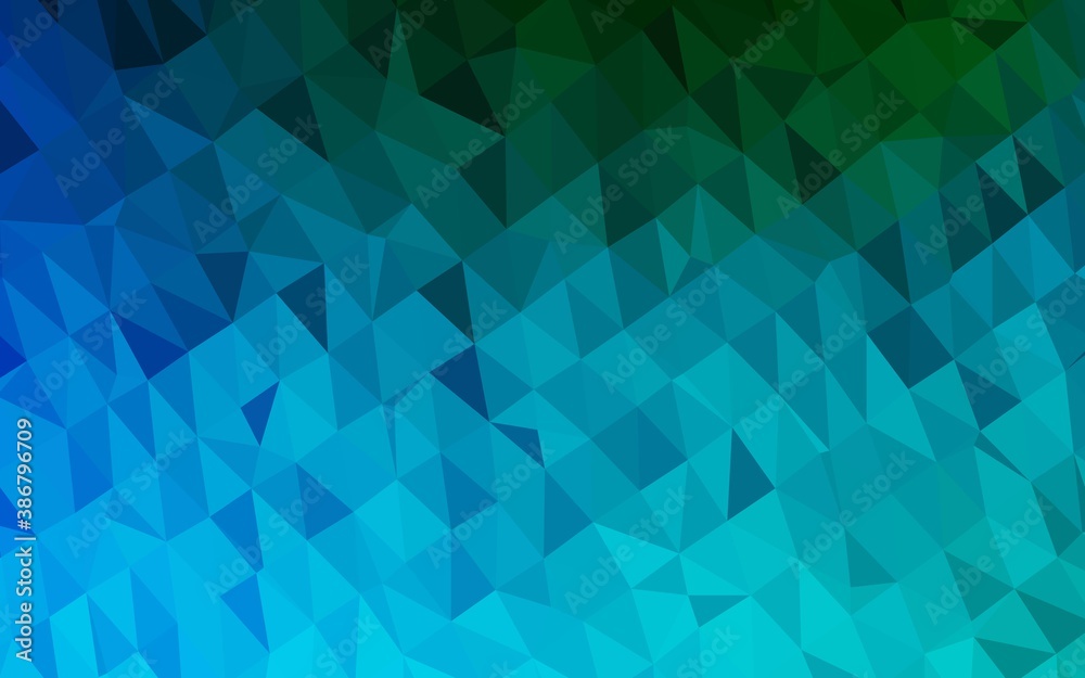 Light Blue, Green vector triangle mosaic cover. Light Blue, Green vector triangle mosaic cover.