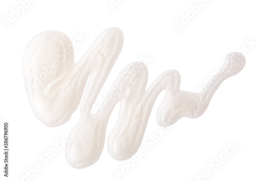 Cosmetic liquid in abstract shape on background