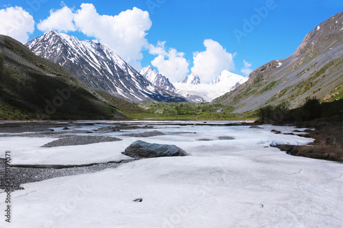 Sophia Glacier  located on the South Chui ridge of the Altai Mountains  in the southeast of the Altai Republic in the Kosh-Agach region
