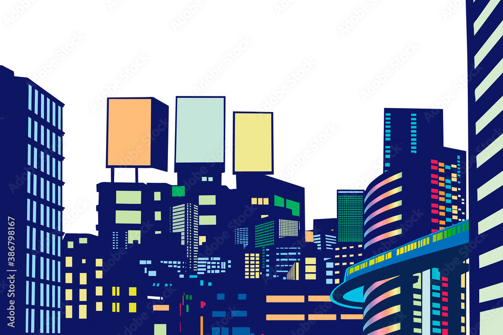 Obraz premium 都会のビル群