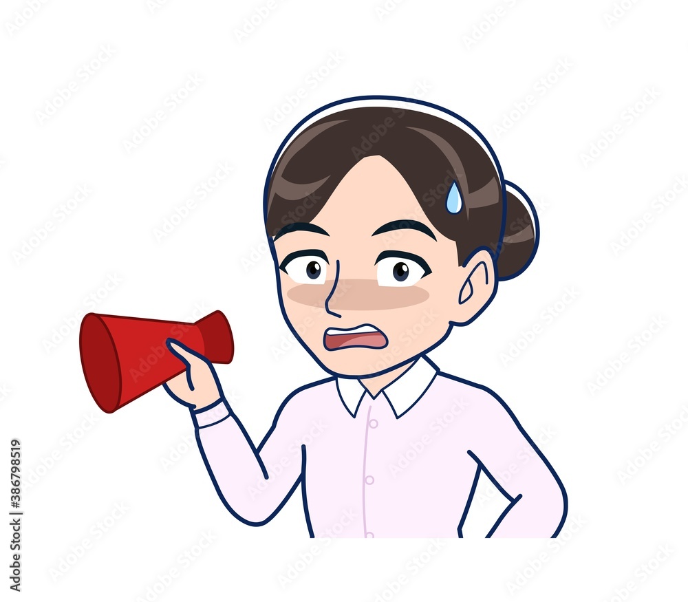 Housewife who came in a pink Y-shirt Housewife who came in a pink Y-shirt
