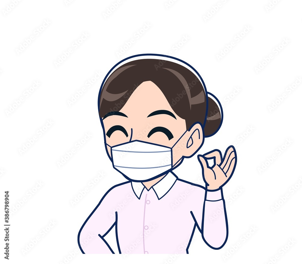 Housewife who came in a pink Y-shirt Housewife who came in a pink Y-shirt
