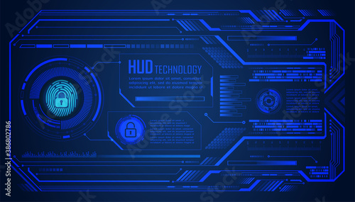 Finger print network cyber security background.
