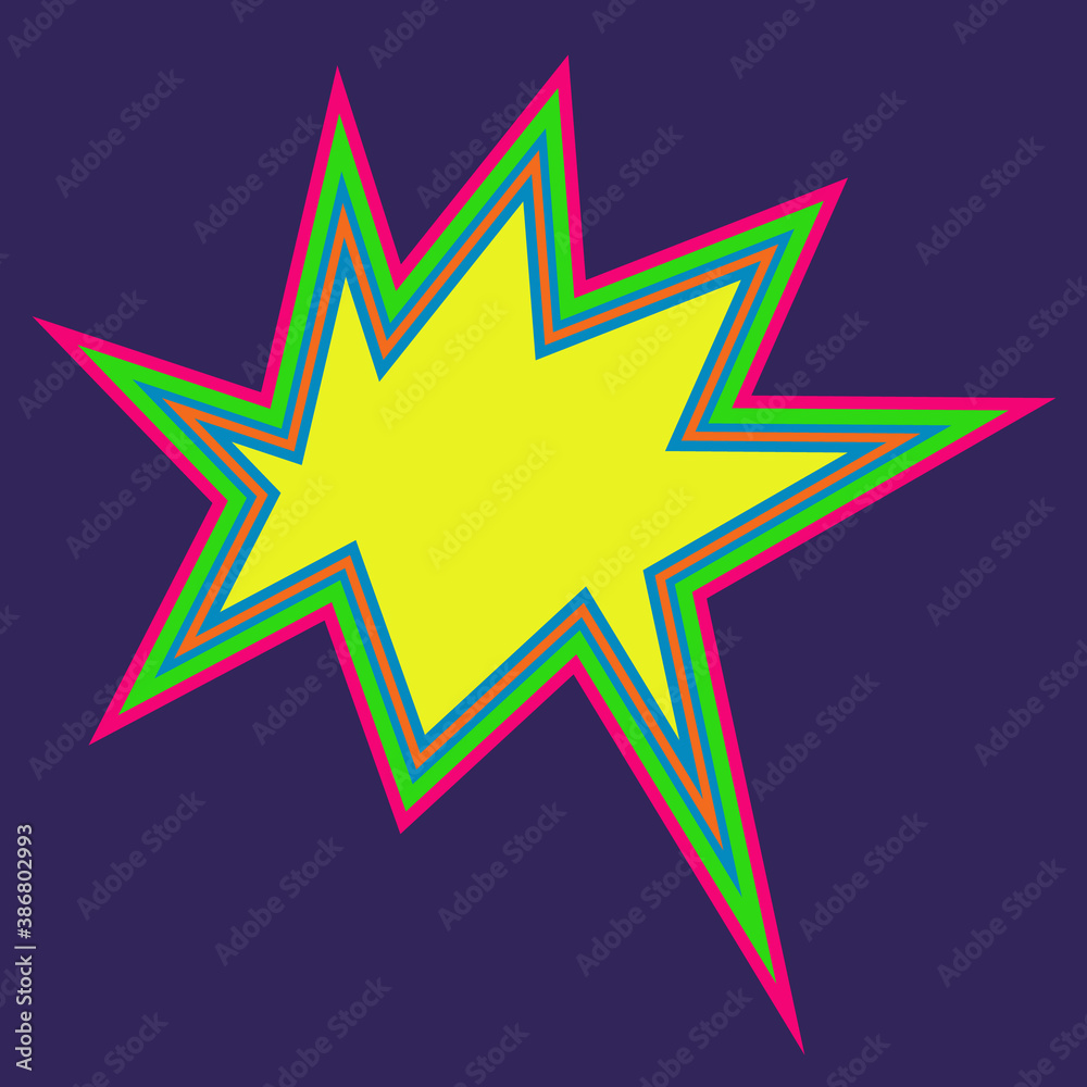 An abstract neon burst talk bubble background image. An abstract neon burst talk bubble background image.