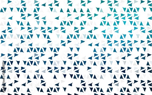 Light BLUE vector template with crystals  triangles.