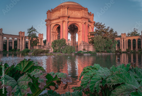 Photography The Palace of Fine Arts in the Marina District of San Francisco, California is a monumental structure originally constructed for the 1915 Panama-Pacific Exposition in order to exhibit works of art