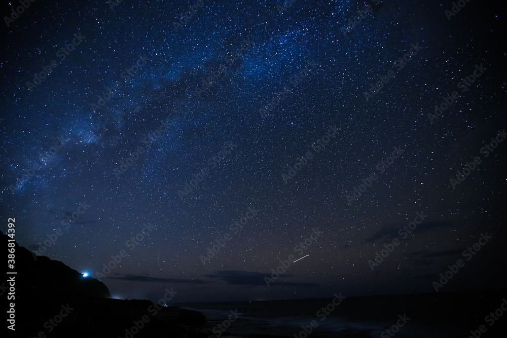 Starry Milky Way, Oahu, Hawaii