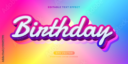 Birthday text effect
