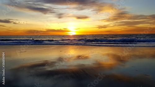 sunset on the beach