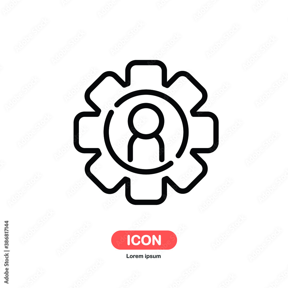Management icon vector isolated on white background. Management icon vector isolated on white background.