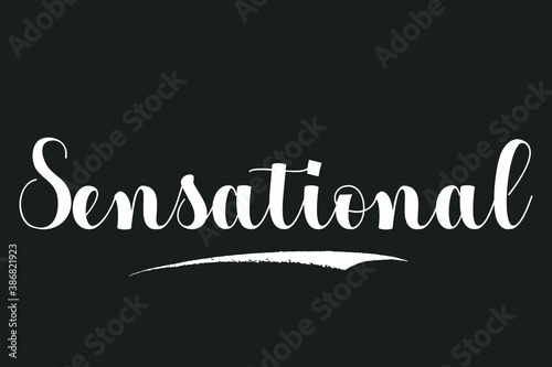 Sensational Bold Calligraphy White Color Text On Dork Grey Background