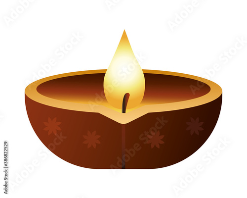 hindu religion candle wooden icon