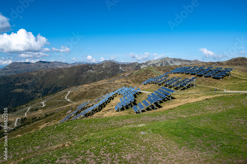 A photovoltaic farm in Austria. It can be found on the top of the Wildkogel, a mountain in Austria. Renewable energie