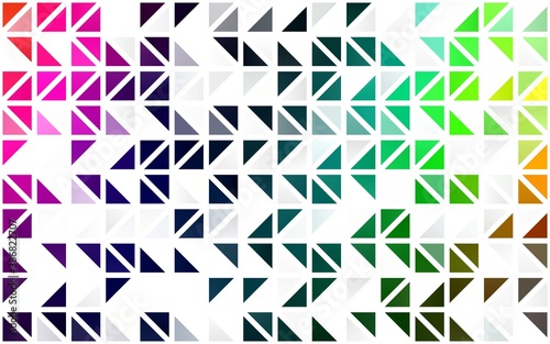 Light Multicolor, Rainbow vector seamless pattern in polygonal style.
