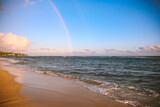 Rainbow Over the Ocean, Diamond Head Beach Park, Honolulu, Oahu, Hawaii