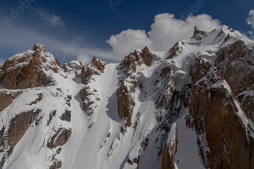 The Trango Towers are a family of rock towers situated in the Gilgit-Baltistan region, in the northern part of Pakistan.  photo