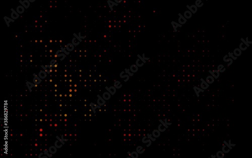 Dark Red, Yellow vector layout with circle shapes.