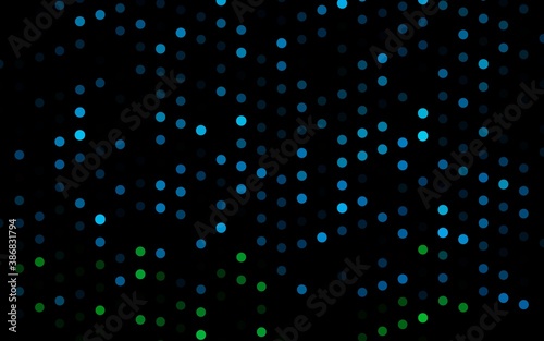 Dark Blue  Green vector cover with spots.