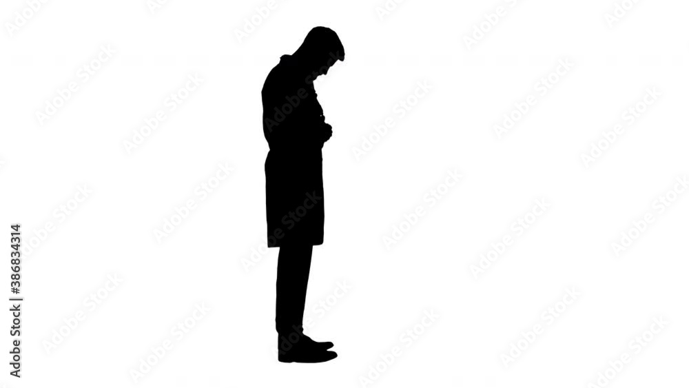 Doctor with a beard standing, Alpha Channel Doctor with a beard standing, Alpha Channel