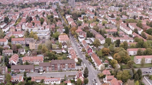 Drone flying over Göttinen in late autumn. photo