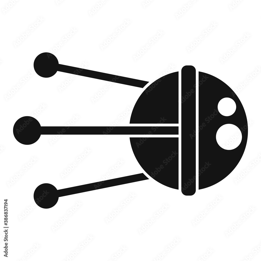 Globe satellite icon. Simple illustration of globe satellite vector icon for web design isolated on white background Globe satellite icon. Simple illustration of globe satellite vector icon for web design isolated on white background