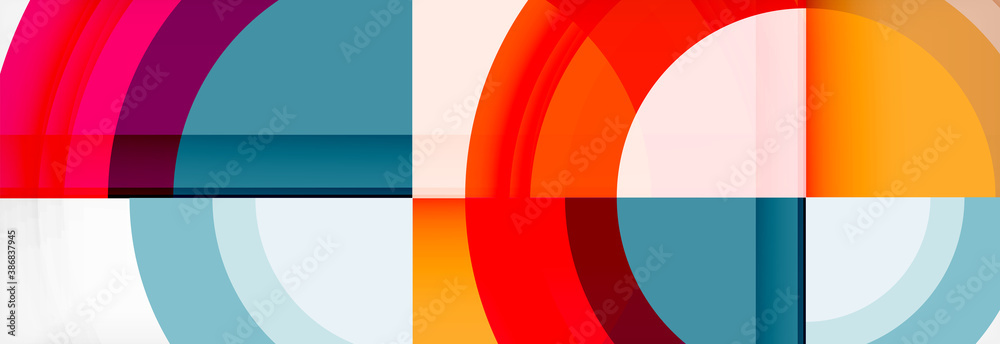 Round shapes, triangles and circles. Modern abstract background Round shapes, triangles and circles. Modern abstract background