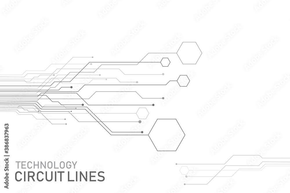 Obraz premium Abstract futuristic circuit board Illustration, Circuit board with various technology elements. Circuit board pattern for technology background. Vector illustration